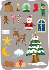 Fototapeta premium Christmas illustrations