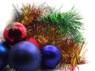 christmas decoration on white background