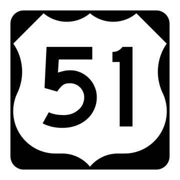 US route 51 sign