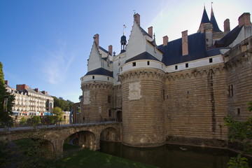 Fototapeta na wymiar Chateau des ducs de Bretagne in Nantes in France,Europe