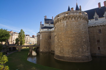 Fototapeta na wymiar Chateau des ducs de Bretagne in Nantes in France,Europe