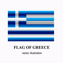 Banner with flag of Greece. Colorful illustration with flag for design. Bright vector illustration with white background.