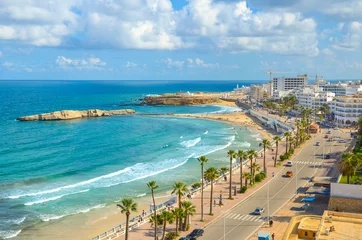 Fotobehang View of the city and the coast from the fortress tower, Monastir, Tunisia. © Krzysztof Gach