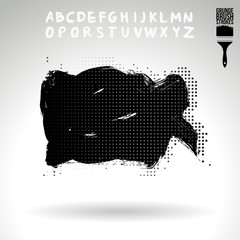 Brush stroke and texture. Grunge vector abstract hand - painted element. Underline and border design.