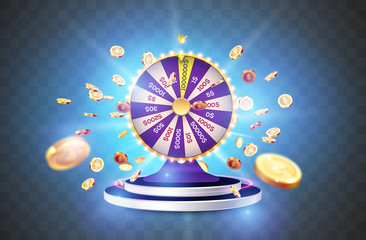 Realistic 3d spinning fortune - 305452824