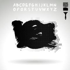 Brush stroke and texture. Grunge vector abstract hand - painted element. Underline and border design.