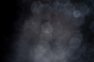 white bokeh abstract on Black background
