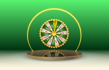 Realistic 3d spinning fortune - 305452882