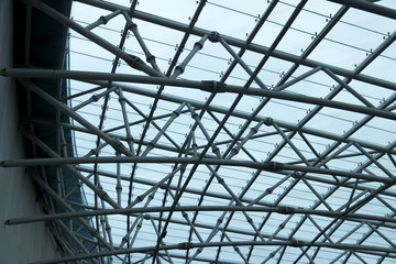 glass and steel construction background
