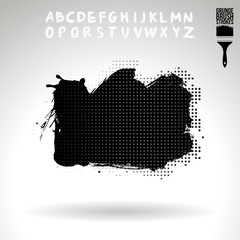 Brush stroke and texture. Grunge vector abstract hand - painted element. Underline and border design.