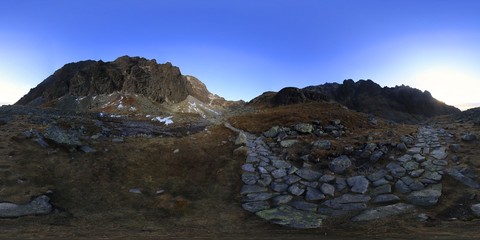 Tatra mountains Sunrise 360 Panorama