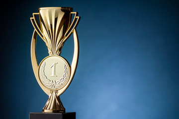 Fototapeta Gold championship winners trophy or cup obraz