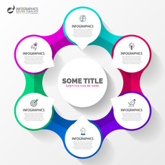 Infographic design template. Creative concept with 6 steps