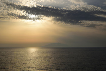 Seascape - view of Samothraki on sunset