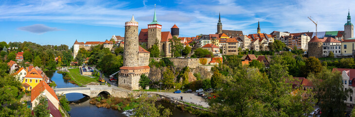 Fototapeta na wymiar Panoramic view of the historic center of the old town. Bautzen. Germany.
