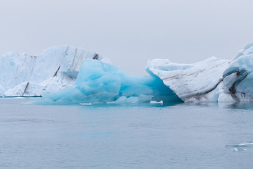 Iceberg lagoon jokulsarlon on the south of Iceland