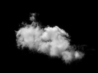white clouds on black background