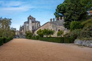 Fototapeta na wymiar Exterior view of Convento de Cristo in Tomar Portugal