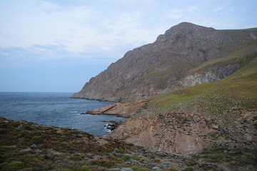 Fototapeta na wymiar Seascape from turkish aegean island Gokceada