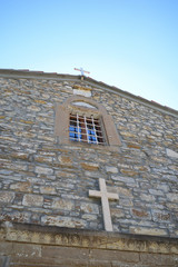 Obraz premium Greek church on turkish aegean island Gokceada - Zeytinlikoy village