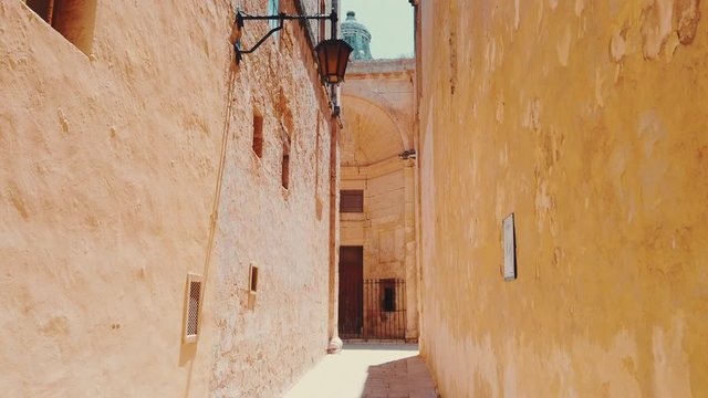 Street in the city of Mdina, Malta
