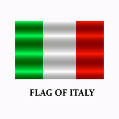 Bright button with flag of Italy. Happy Italy day banner. Bright illustration with flag. Illustration.