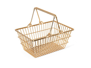 Golden shopping basket
