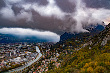 St Egreve Depuis Bastille de Grenoble