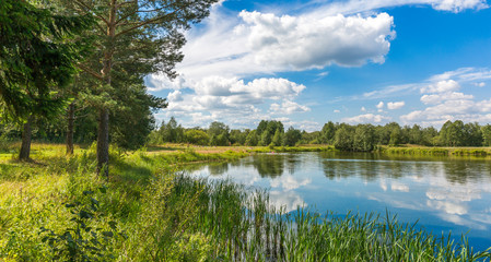 View of the lake in Karkino, Kirov region
