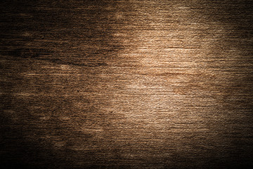 Surface of old textured wooden board for background. Toned