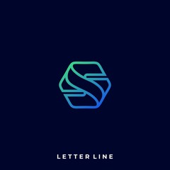 Letter S Polygon Illustration Vector Template