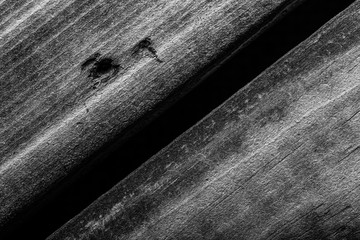 Surface of old textured wooden board for background. Toned
