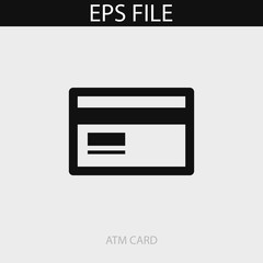 ATM card icon. EPS vector file