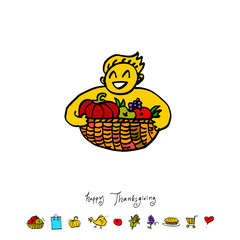 추수감사절 / 손으로 그린 추수감사절 일러스트