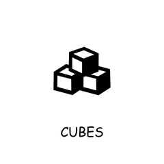 Cubes flat vector icon