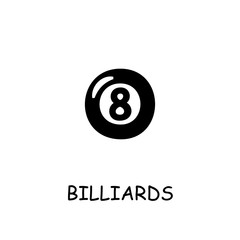 Billiard Ball flat vector icon