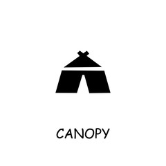 Canopy Tent flat vector icon