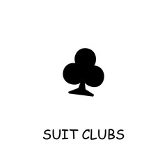 Fototapeta na wymiar Suit Clubs flat vector icon