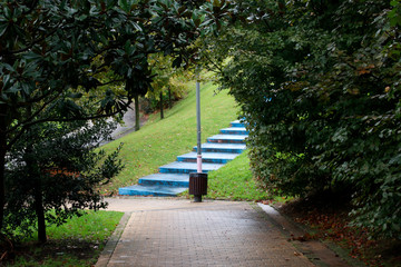 Stairs in an urban park