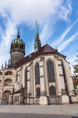 Fototapeta na wymiar Schlosskirche in der Lutherstadt Wittenberg, Sachsen-Anhalt