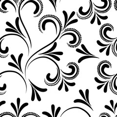 vector illustration of black patterns on a white background, textile, cover