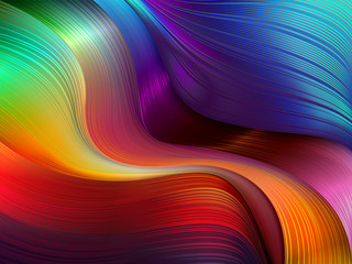 Abstract geometric gradient background of dynamic shapes of moving fluid flows - 305466606