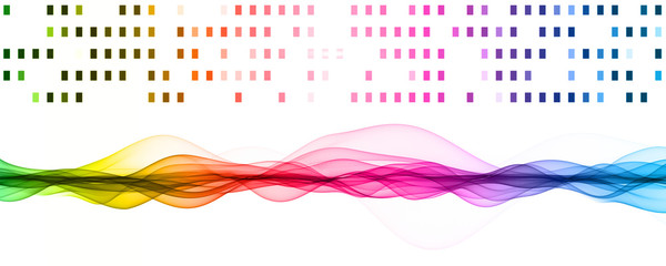 Abstract elegant wave panorama design with space for your text