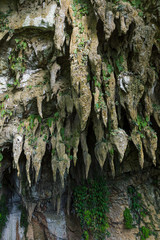 Rock formations in cave