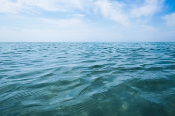 Picturesque view of beautiful sea and blue sky