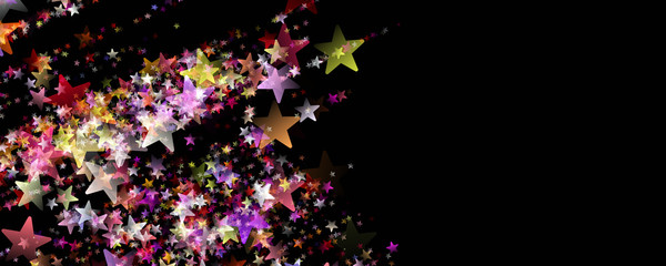Plakat Fantastic Christmas panorama design with glowing stars
