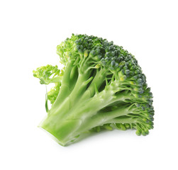 Fresh broccoli isolated on white. Edible green plant