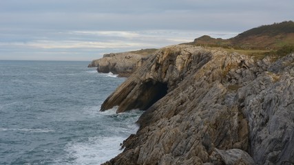 Acantilados en Buelna LLanes  en Asturias 