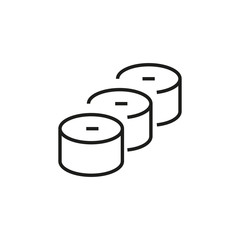 SUSHI, simple linear Icon on a white background, signboard. VECTOR