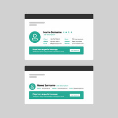 Corporate Email Signature Design Green Detailed